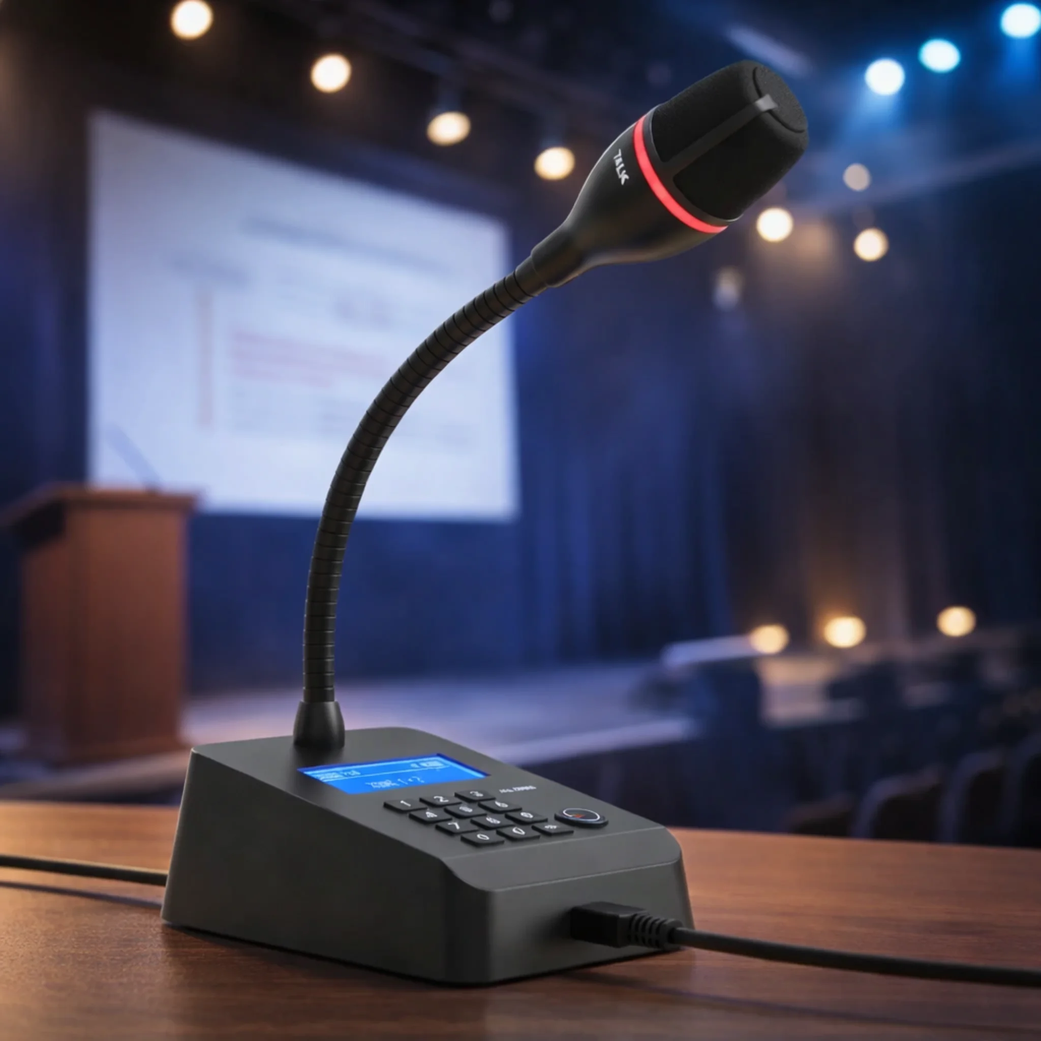 Wired Gooseneck Paging Microphone