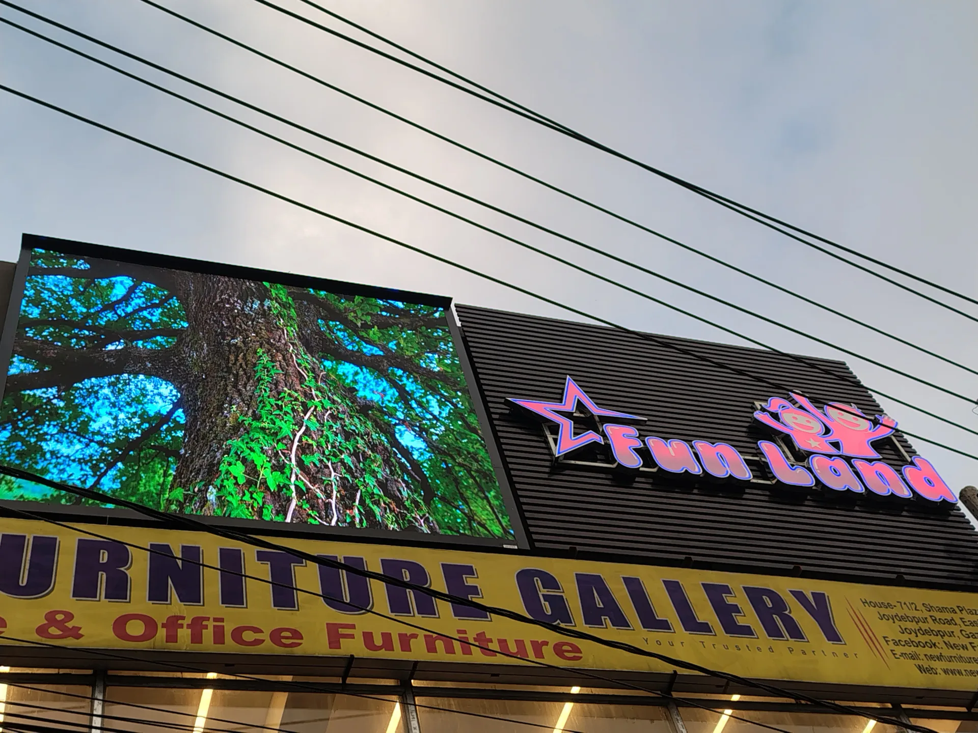 P4 Leyard outdoor SMD LED display project at Funland in Gazipur