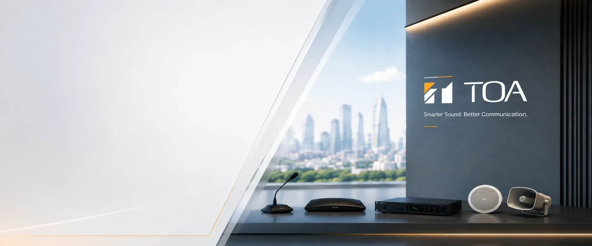 TOA conference system installed in a professional meeting room