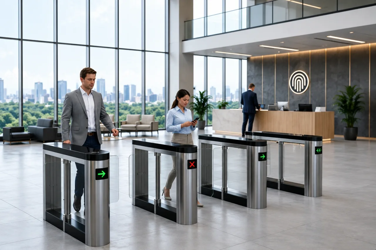 Flap Barrier Turnstile Gate DS318 with Stainless Steel Body