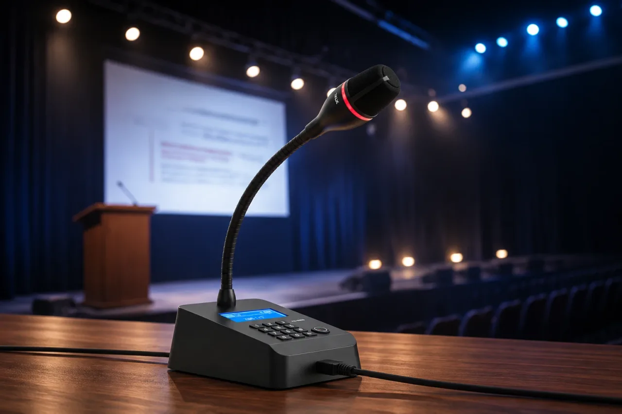 Wired Gooseneck Paging Microphone