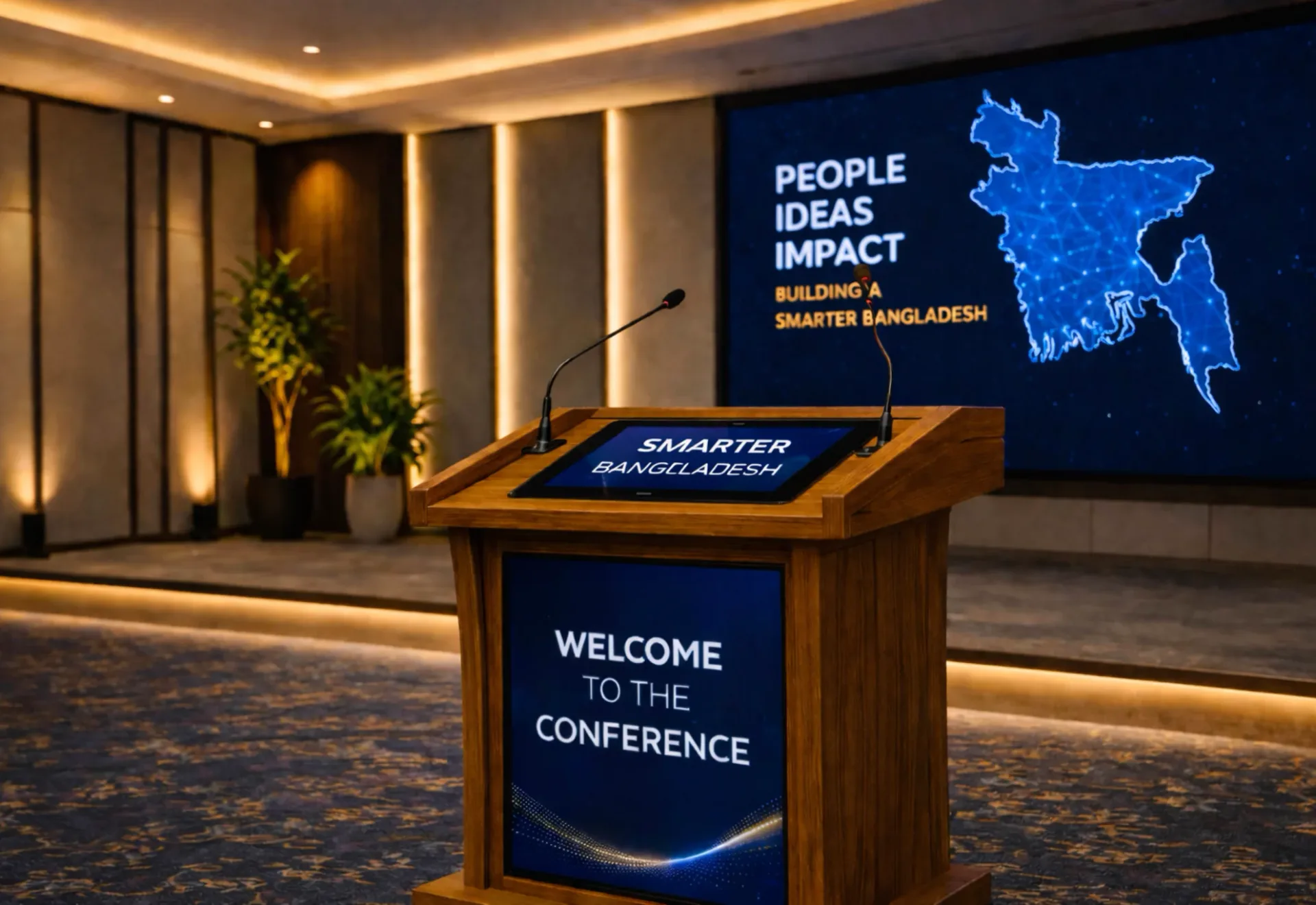 Integrated digital presentation and video conference room solution